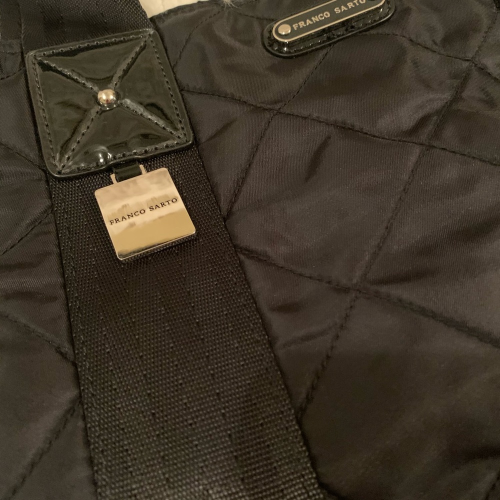 Patent Leather Black Quilted Bag by Franco Sarto - Picture 4 of 6